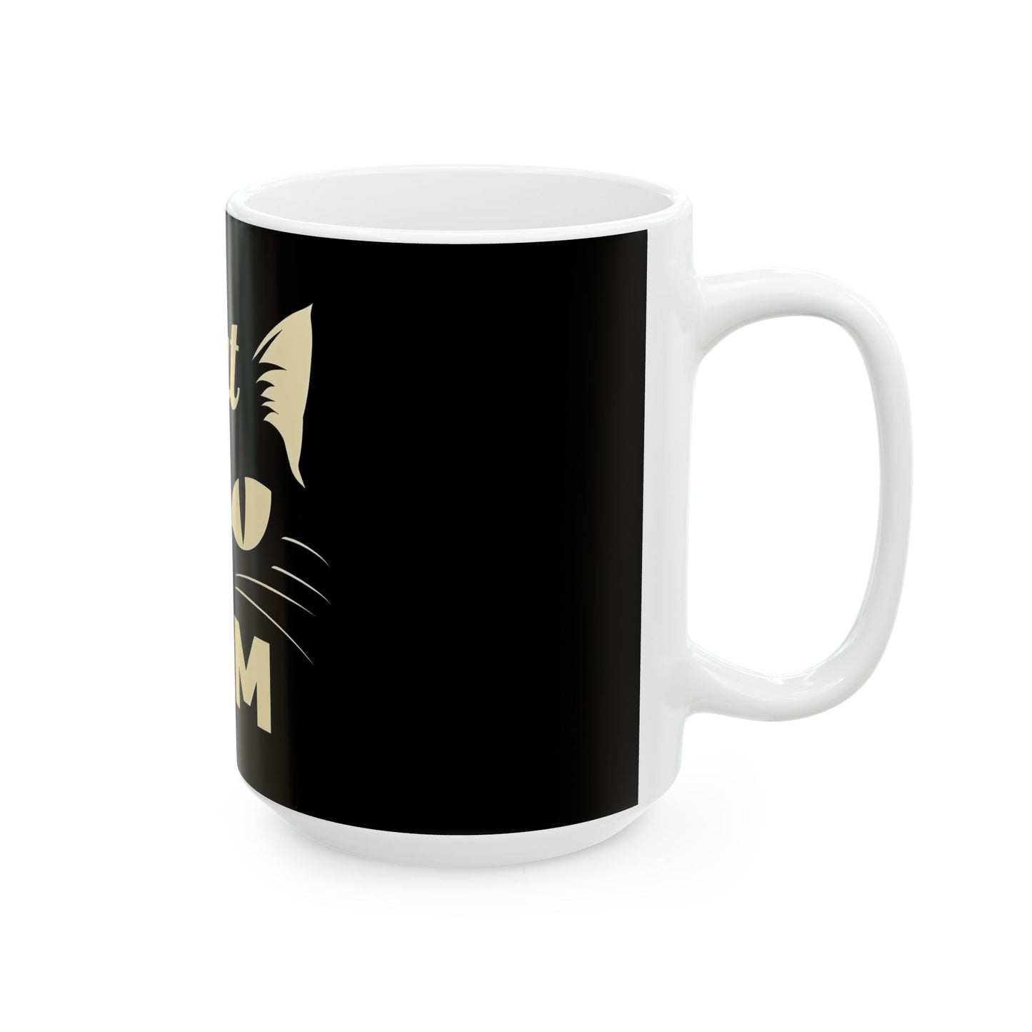 Cat Mom Coffee Mug – Black Ceramic 11oz/15oz
