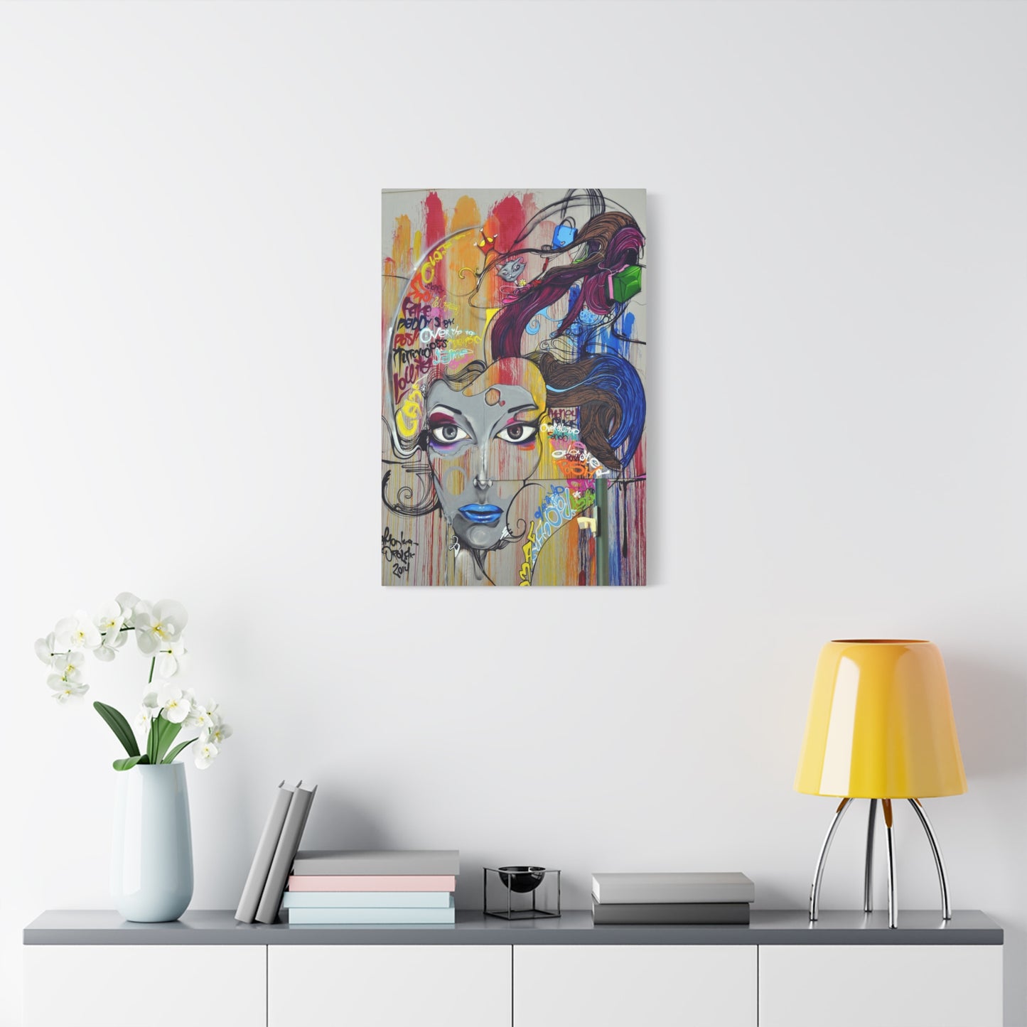 Colorful Graffiti Portrait Canvas