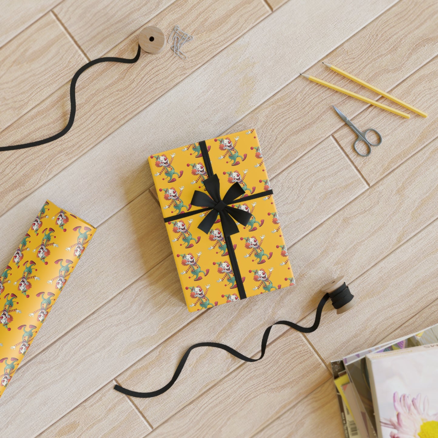 Brightly Animated Gift Wrapping Paper Roll, Birthday, Holiday, Party Decor, Present Wrap, Festive Gift Wrap
