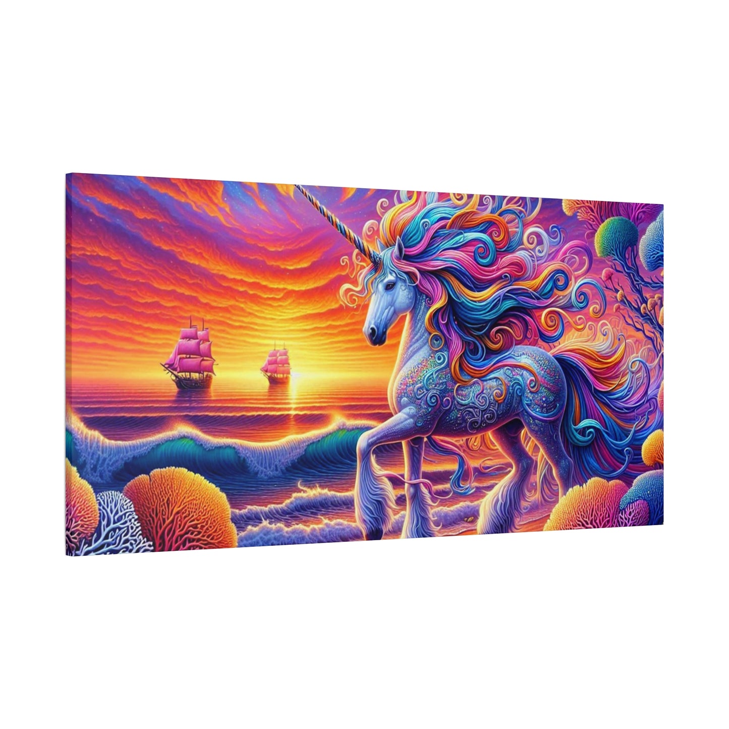 Matte Canvas, Stretched, 1.25"  Unicorn