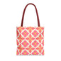 Pink Floral Geometric Tote Bag —  Reusable Shopper