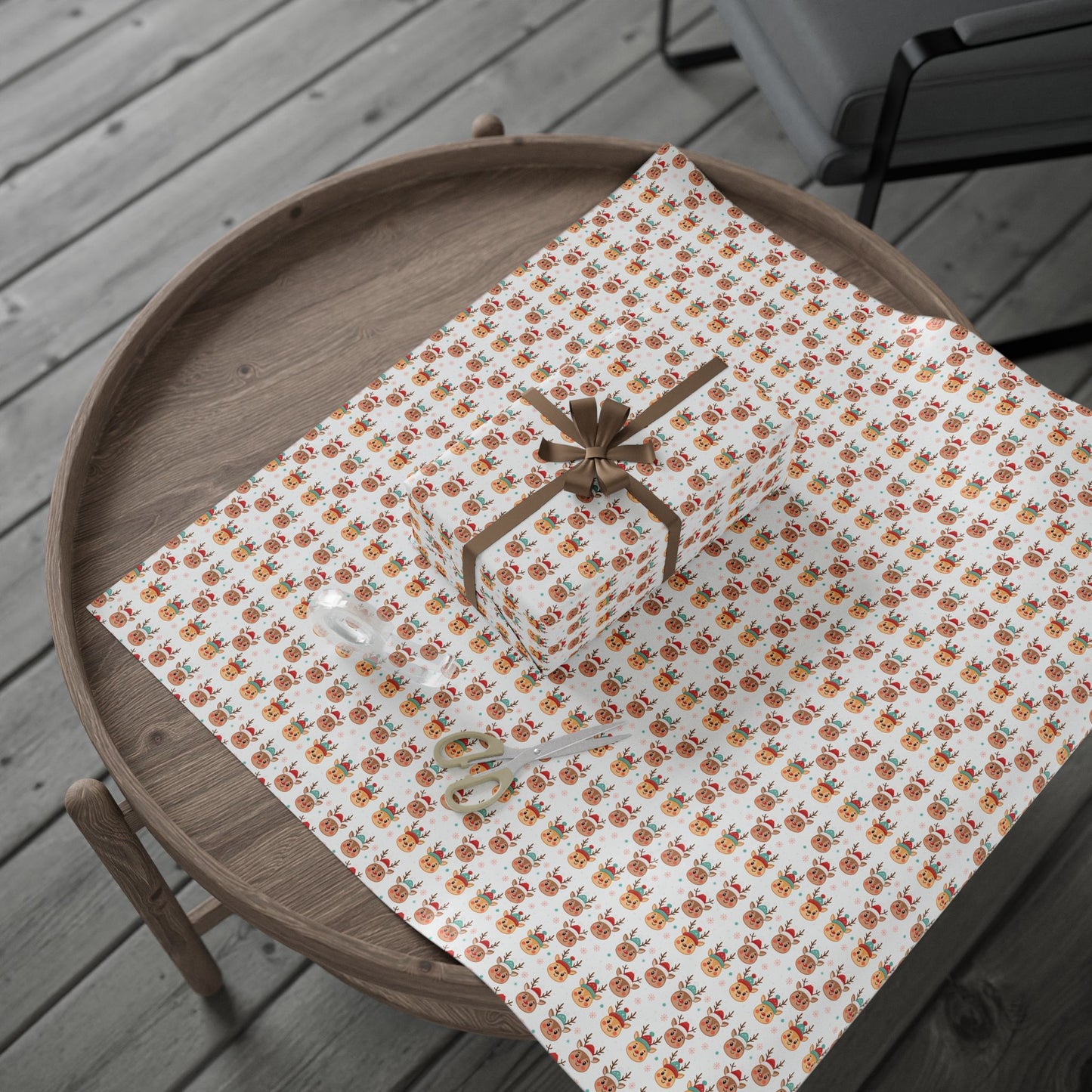 Gingerbread Pattern Wrapping Paper — Festive Holiday Gift Wrap (Roll)
