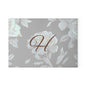 Personalized Floral Glass Cutting Board with Initials Letter H