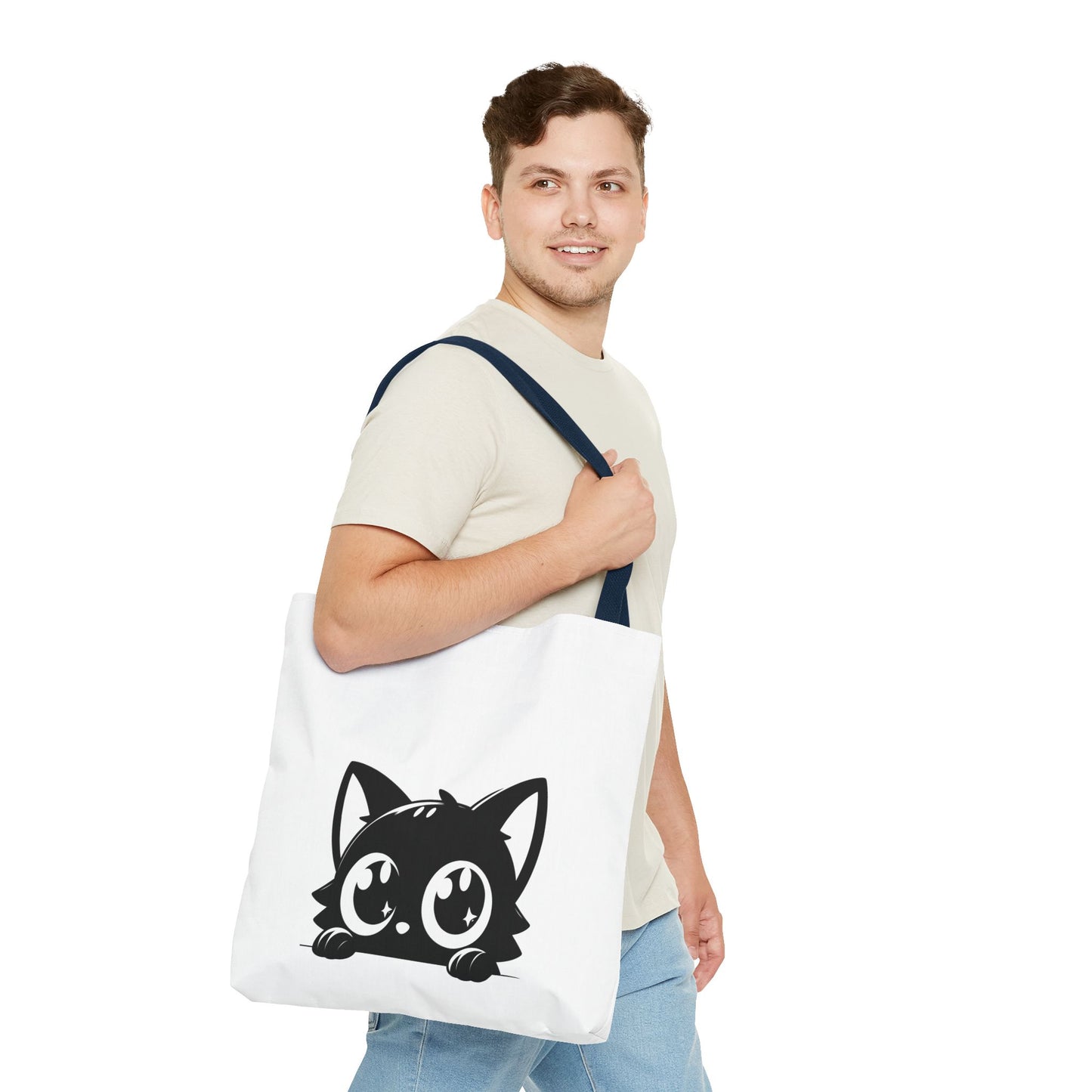 Adorable Cat Face Tote Bag | Cute Kitten Shopping Bag