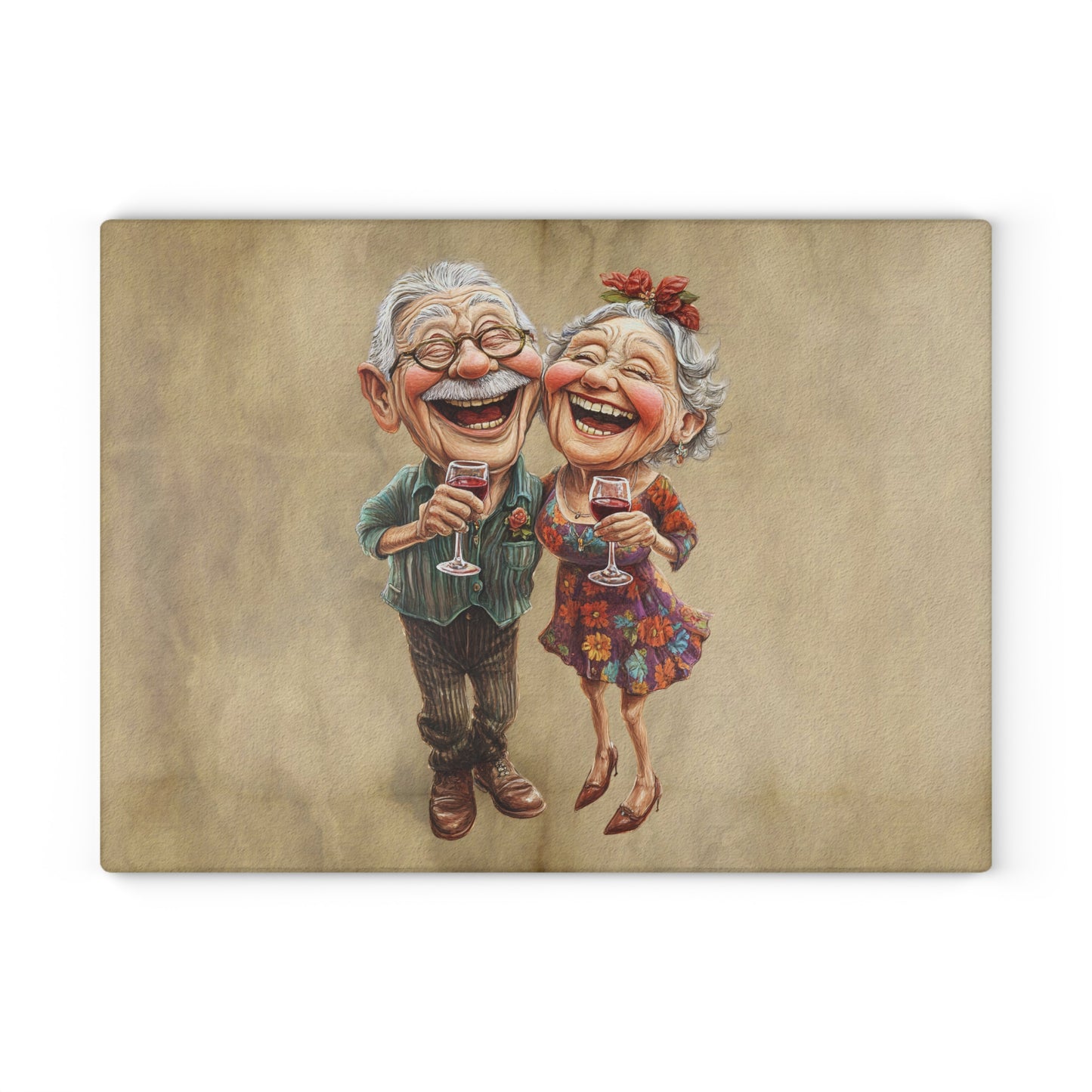 Whimsical Glass Cutting Board for Entertaining