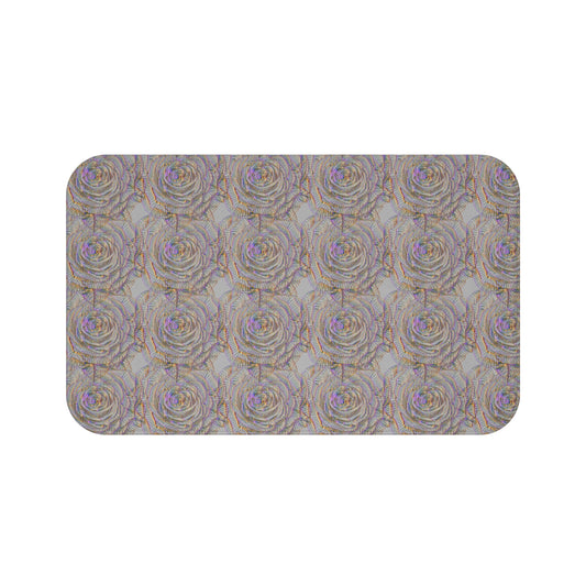 Elegant Floral Bath Mat, Rose Design, Home Decor, Bathroom Accessories, Gift for Her, Mothers Day, Wedding