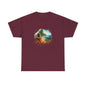Nature-Inspired Unisex Heavy Cotton Tee, Casual Outfit, Gift for Nature Lovers, Camping Apparel, Outdoor Adventure Shirt