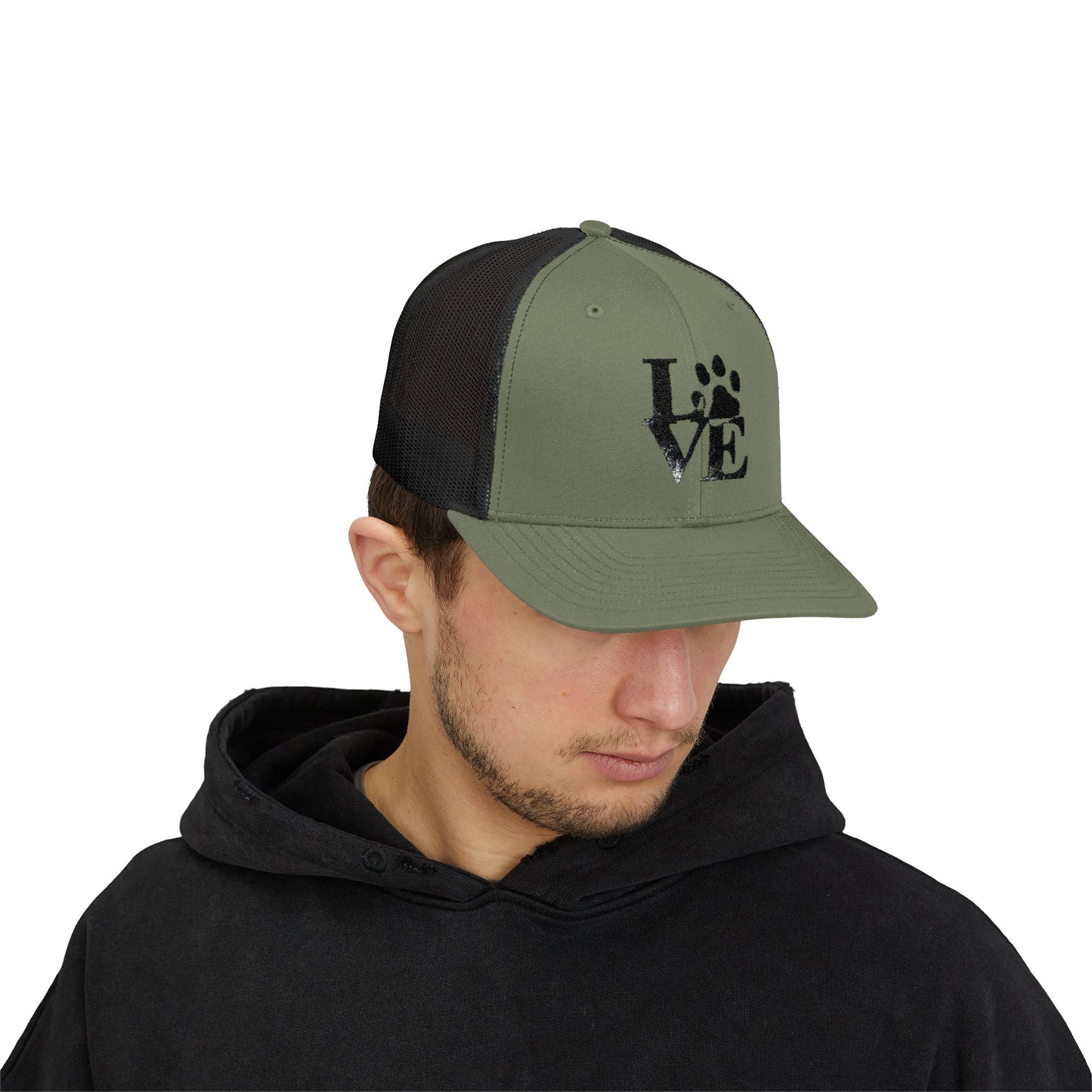 Love Paw Print Trucker Cap for Animal Lovers