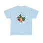 Nature-Inspired Unisex Heavy Cotton Tee, Casual Outfit, Gift for Nature Lovers, Camping Apparel, Outdoor Adventure Shirt