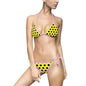 Polka Dot Women's Bikini Swimsuit, Triangle Swimwear, Cute Beach Outfit, Summer Holiday Swim, Pool Party Essential, Vibrant Swimwear
