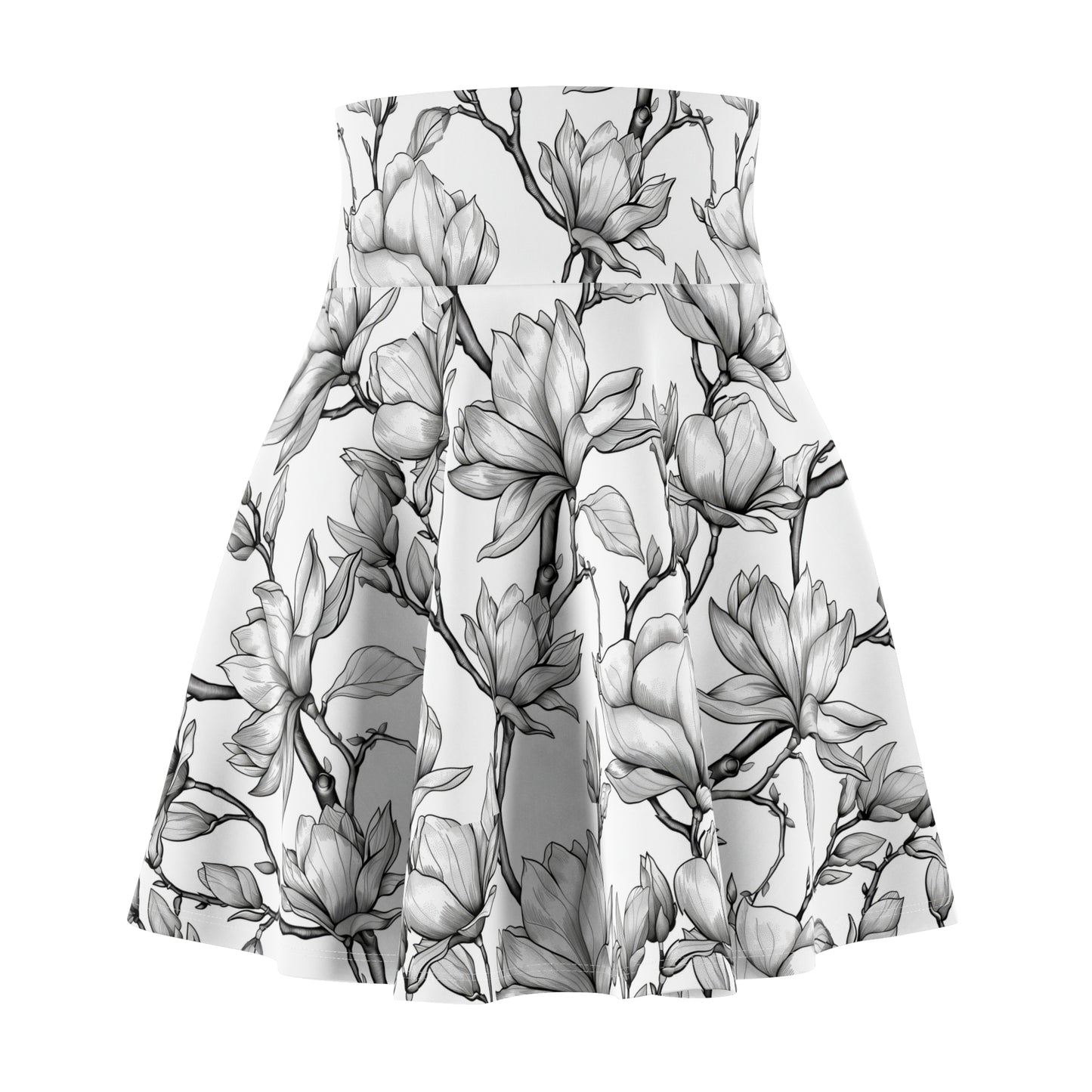 Floral Women's Skater Skirt, AOP Floral Print Dance Skirt, Spring Fashion, Boho Style Skirt, Casual Wear, Gift for Her