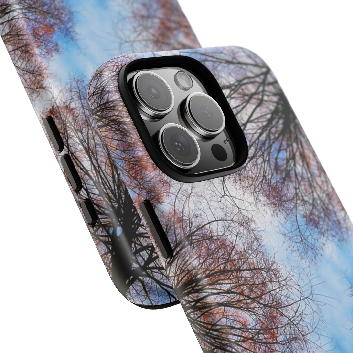 Skyward Trees Phone Case — Nature Forest Canopy Protective Tough Case
