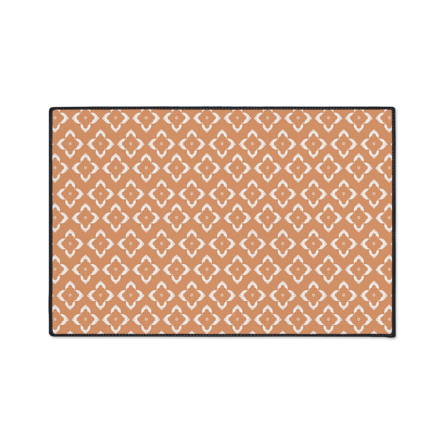 Heavy-Duty Floor Mat — Terracotta Moroccan Tile Pattern, Non-Slip Entry Rug