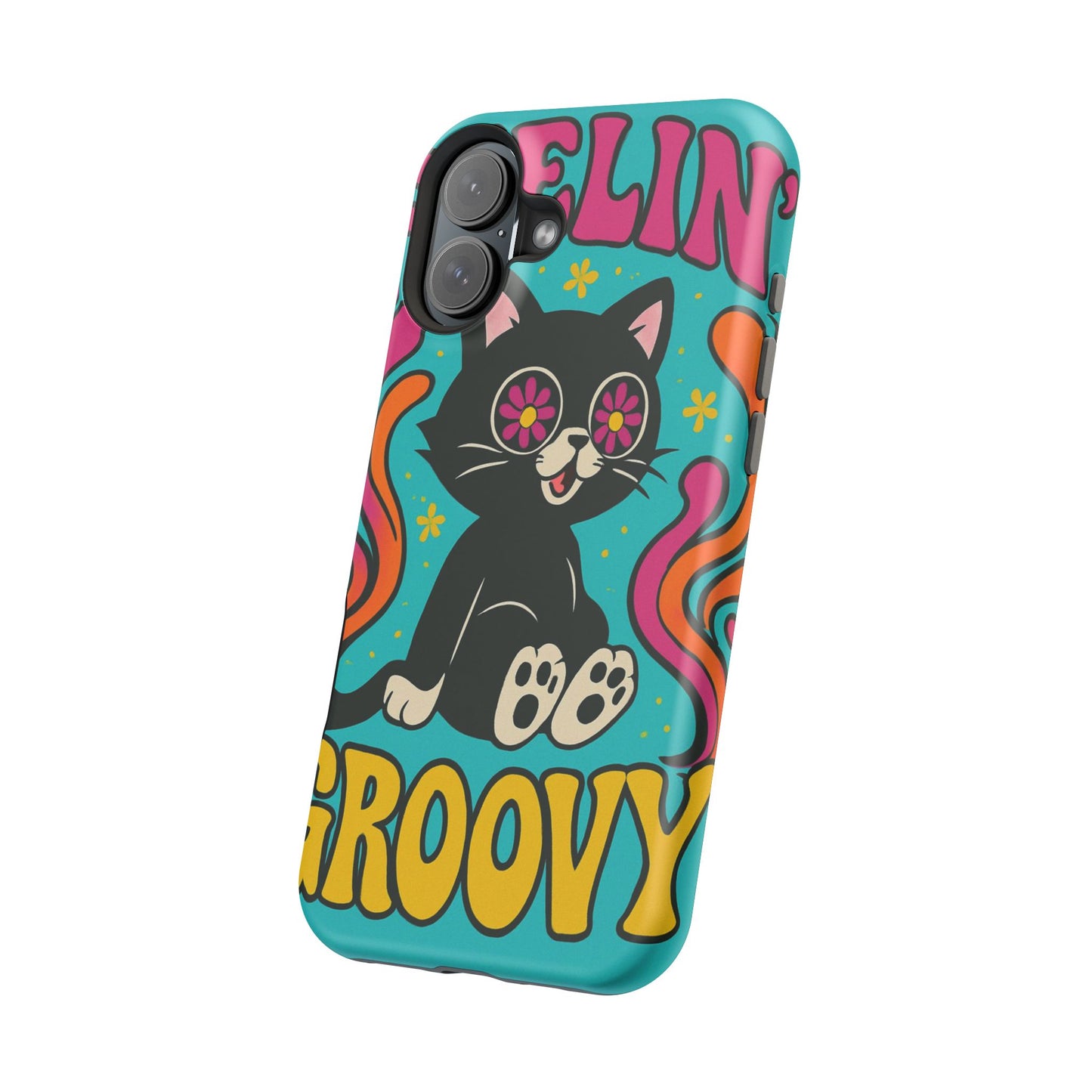 Groovy Cat Magnetic Impact-Resistant Phone Case