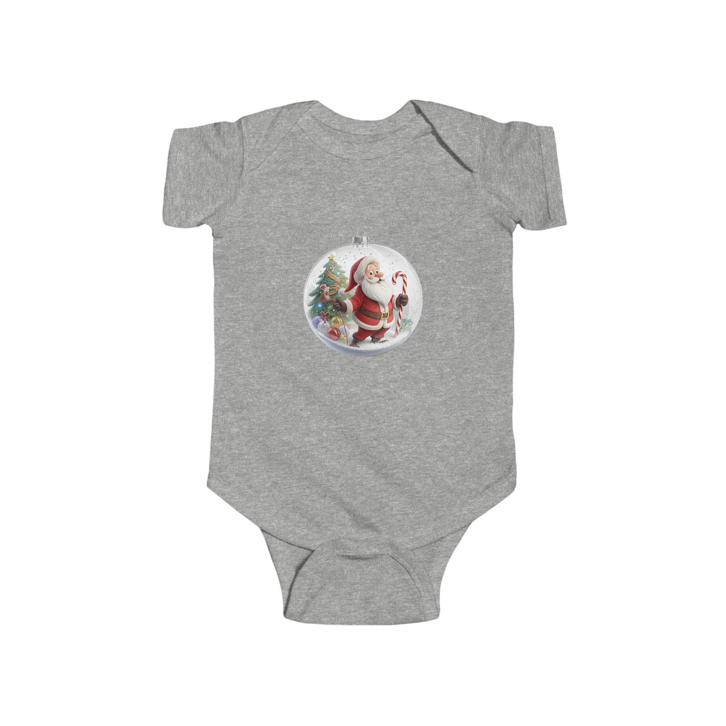 Christmas Baby Bodysuit - Vintage Santa Ornament Design