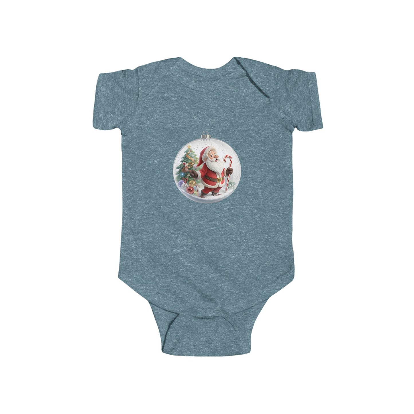 Christmas Baby Bodysuit - Vintage Santa Ornament Design