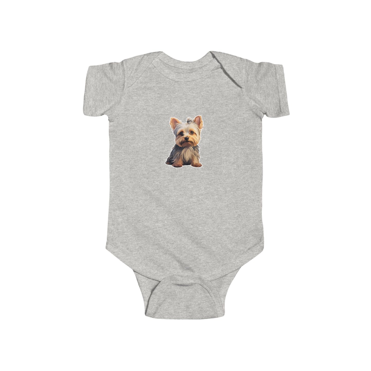 Yorkie Puppy Infant Bodysuit, Cute Dog Baby Onesie, Baby Shower Gift, Newborn Outfit, Paw Print Baby Clothes