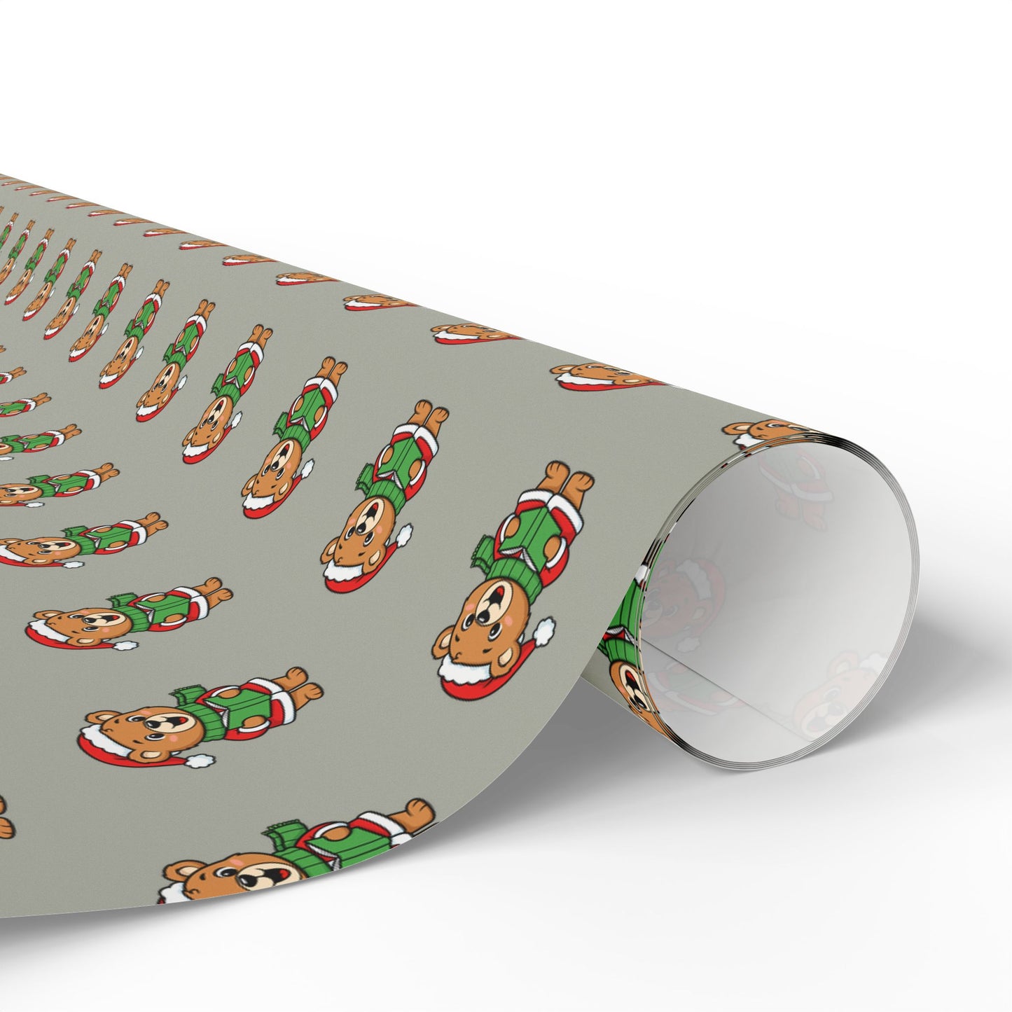 Gingerbread Elf Pattern Wrapping Paper Roll – Festive Holiday Gift Wrap