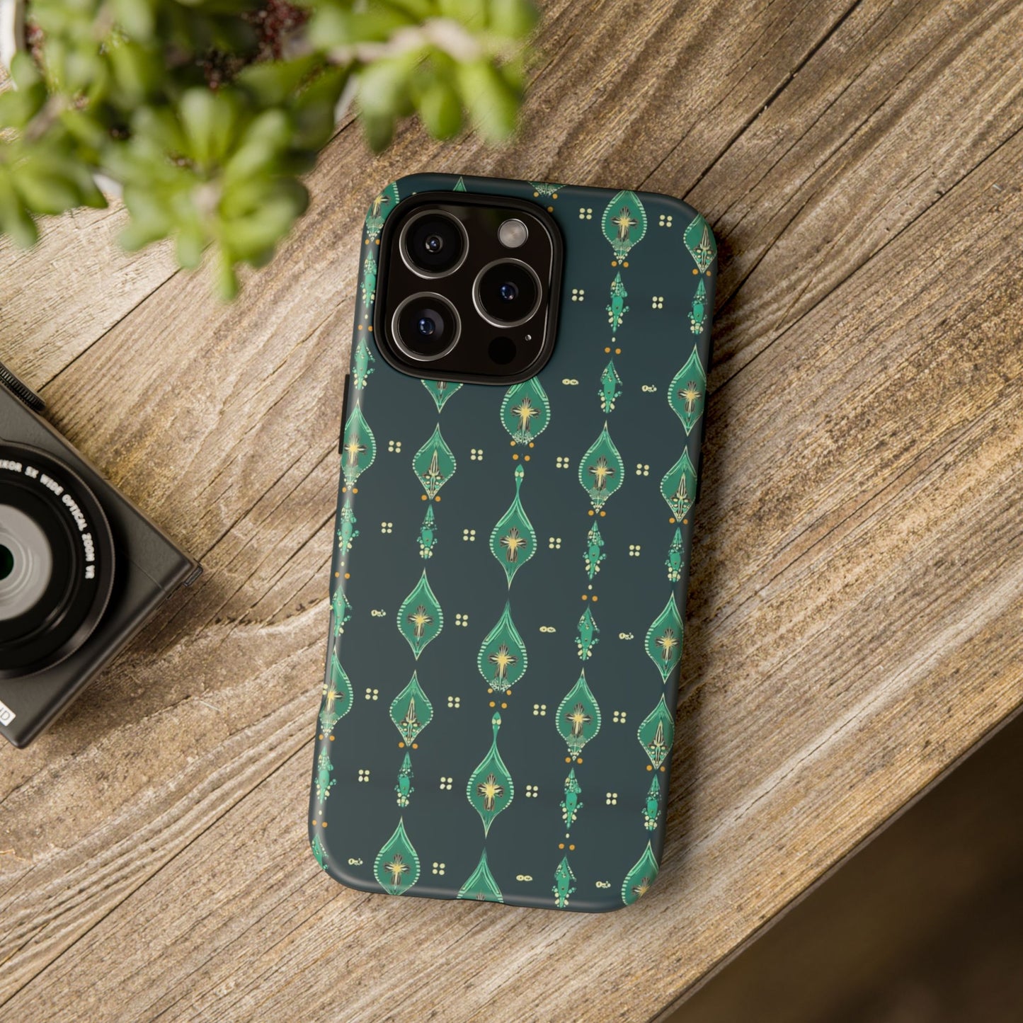 Emerald Boho Teardrop Phone Case