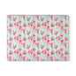 Floral Watercolor Glass Cutting Board — Pink Tulip Pattern