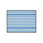 Striped Blue Heavy-Duty Floor Mat — Durable Non-Slip Entry Rug