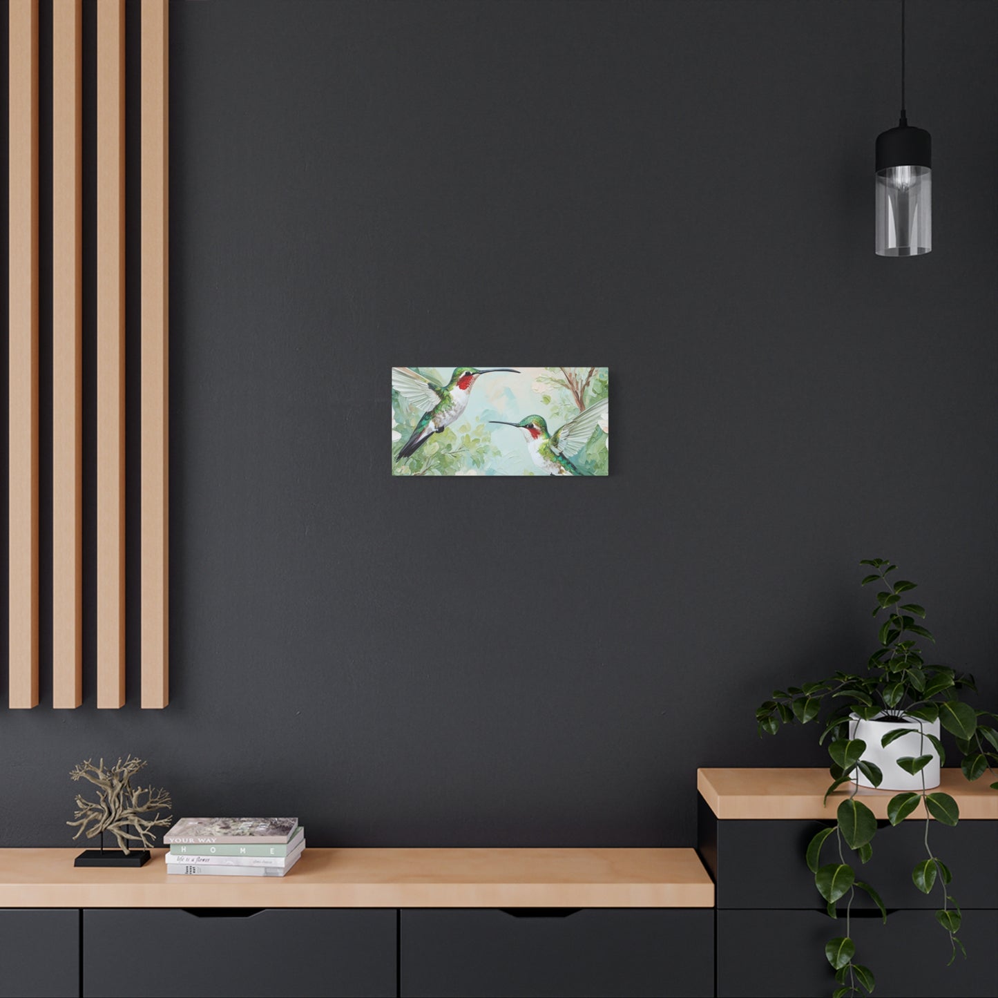 Hummingbird Canvas Wall Art — Stretched Matte Nature Print