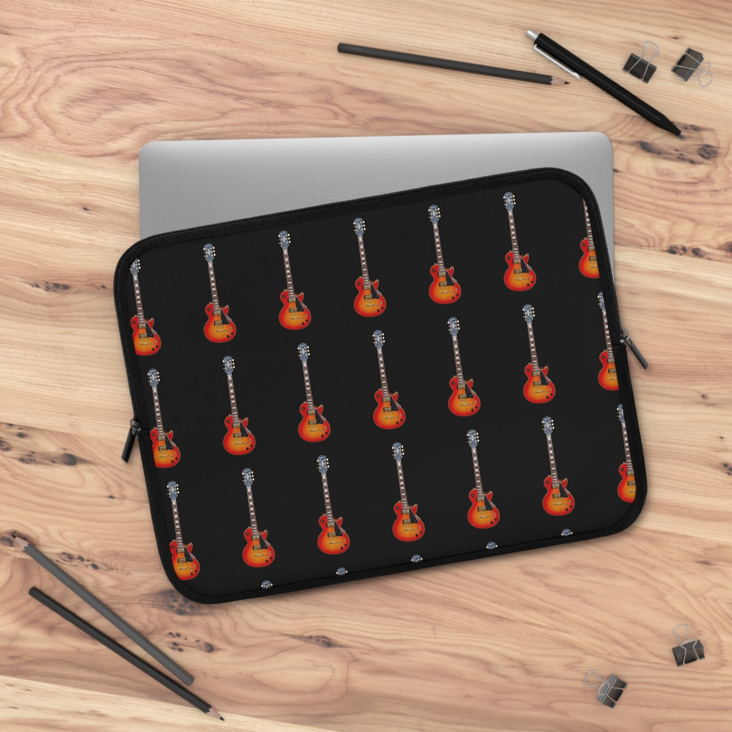 Guitar Pattern Laptop Sleeve | Music Lover Gift