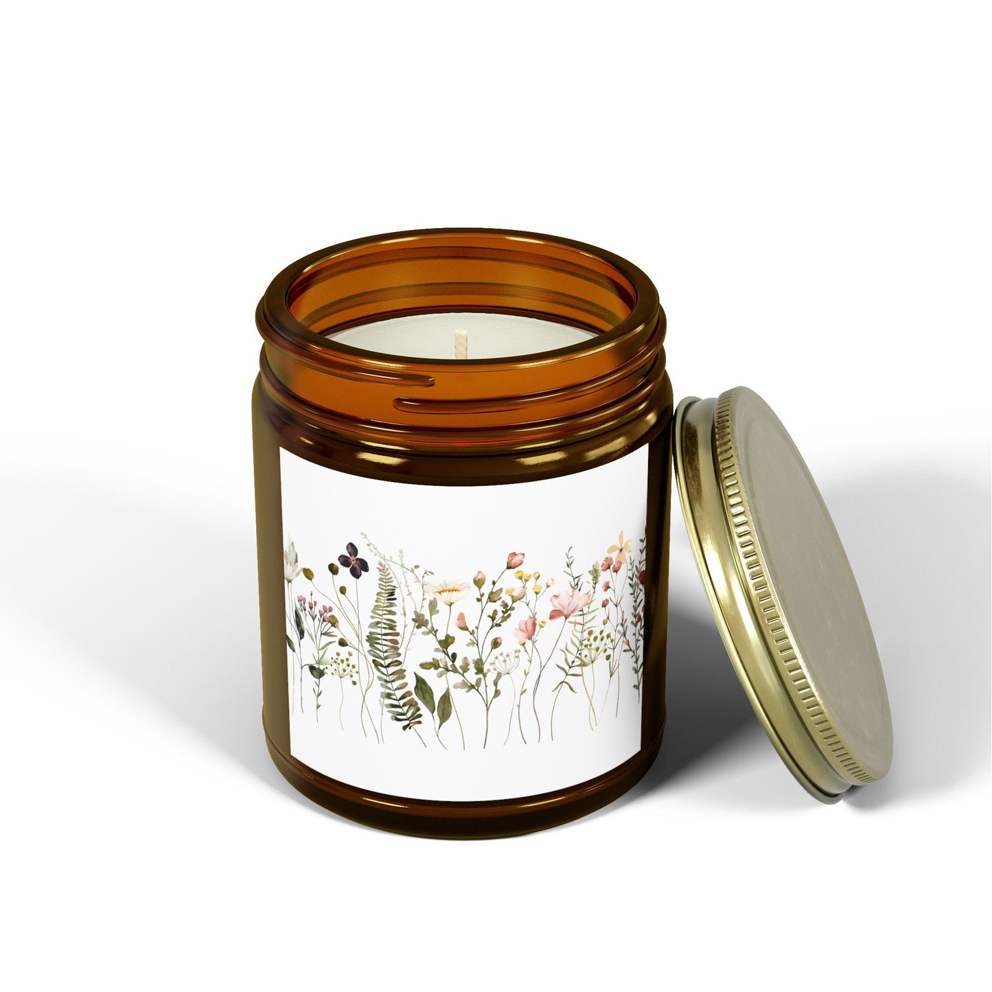 Scented Candles, Coconut Apricot Wax (4oz, 9oz) Wildflowers