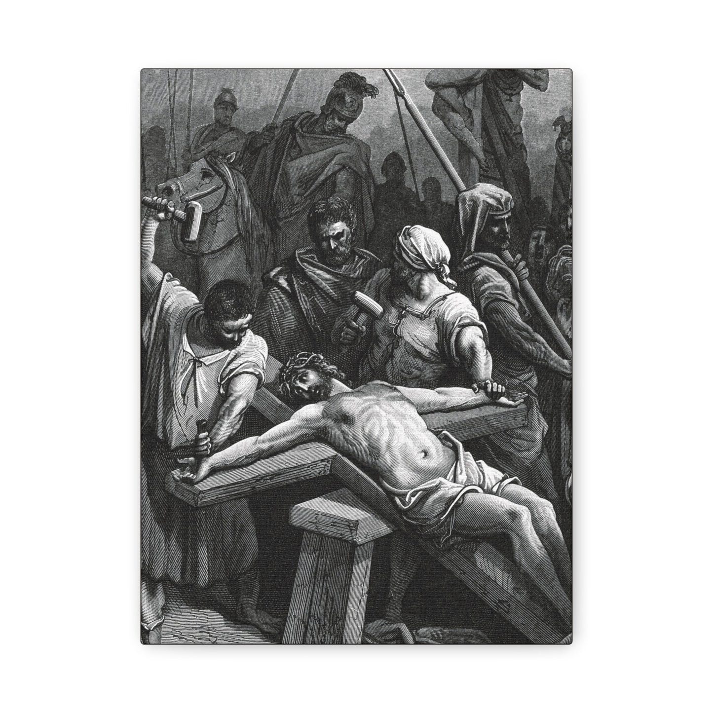 Crucifixion Art Matte Canvas Print – Stretched Religious Wall Decor