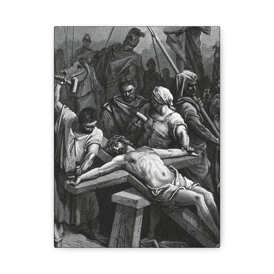 Crucifixion Art Matte Canvas Print – Stretched Religious Wall Decor