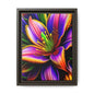 Vibrant Neon Floral Matte Canvas Print — Framed Wall Art