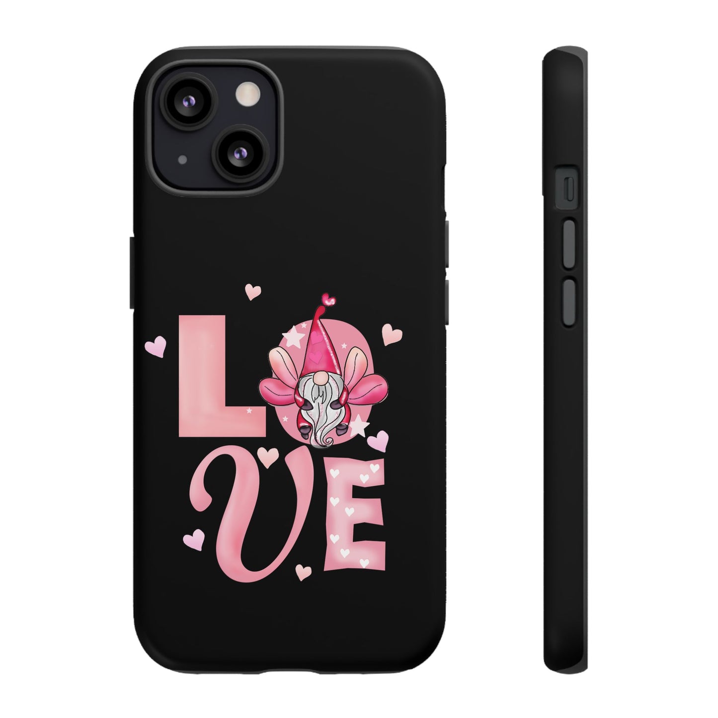 Love Gnome Phone Case — Cute Pink Heart Valentines Protective Case