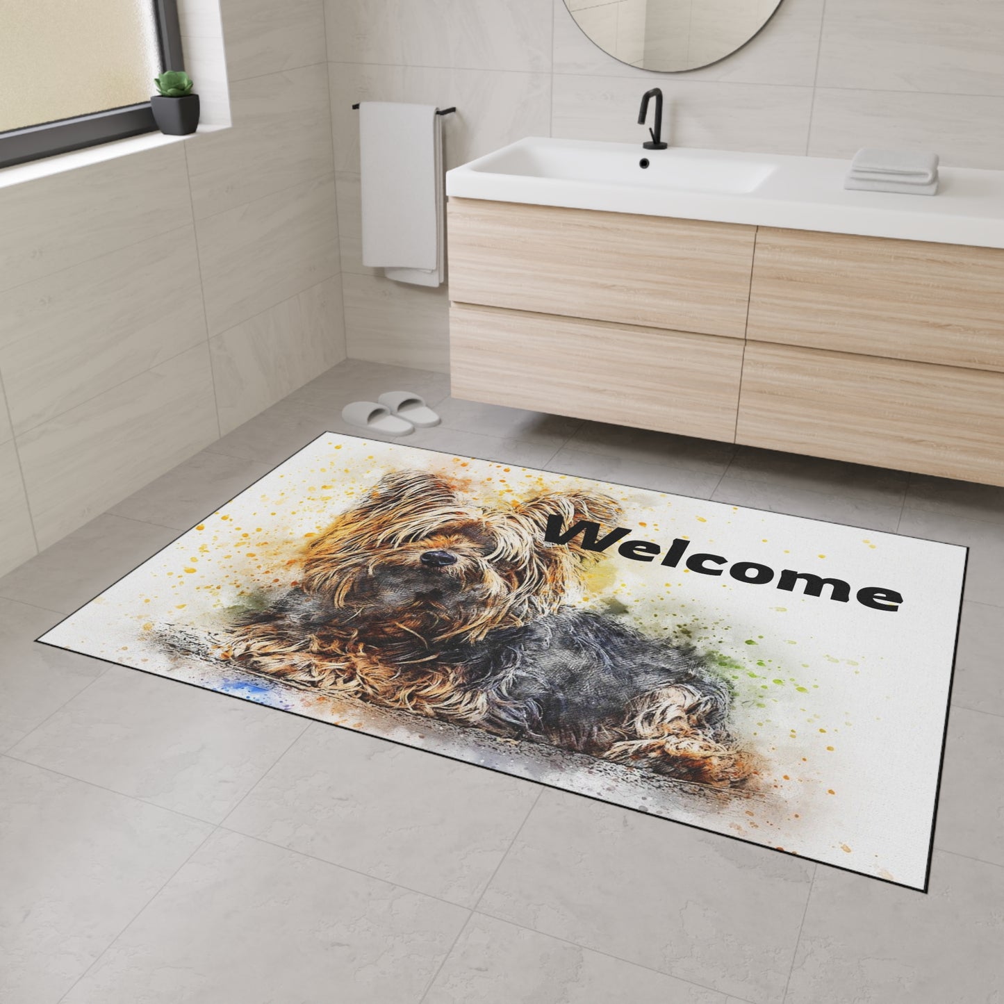 Yorkshire Terrier Welcome Floor Mat — Heavy Duty Non-Slip Doormat