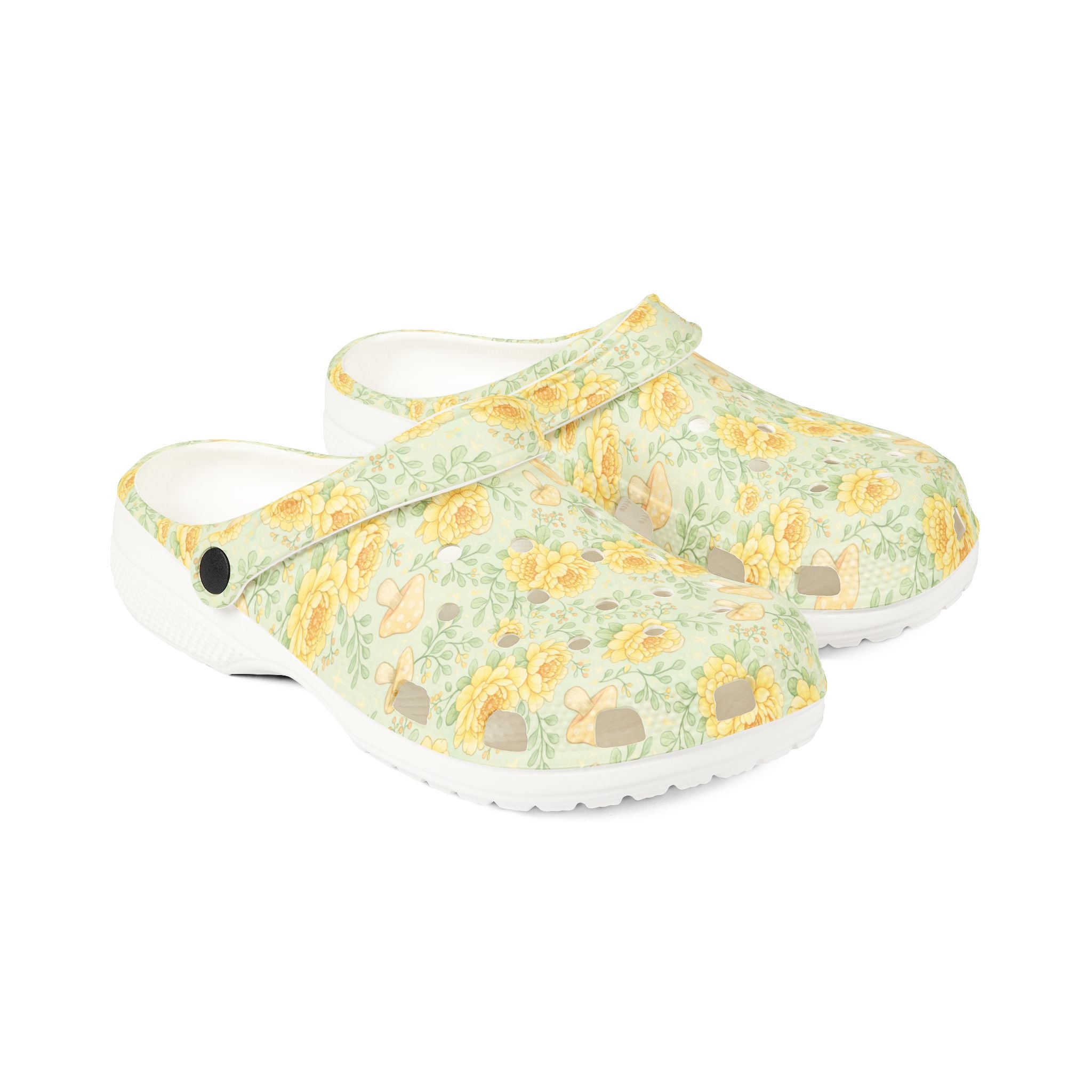 Floral Sunflower Clogs — Lightweight EVA Garden Shoes