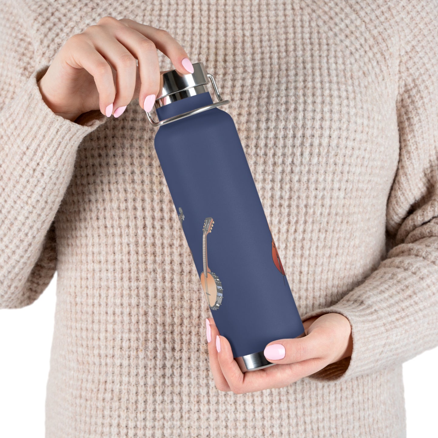 Musical Instruments Water Bottle | Copper Vacuum Insulated Bottle | Gift for Musicians, Music Lovers, Durable Travel Mug, Concert [...]