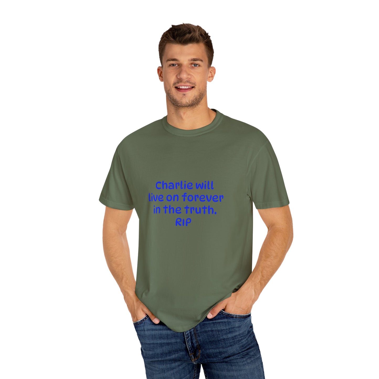 Inspirational Quote T-Shirt, Unisex Cotton Tee, Charlie Forever Shirt, Motivational Apparel, Gift for Friends, Casual Wear, Thoughtful [...]