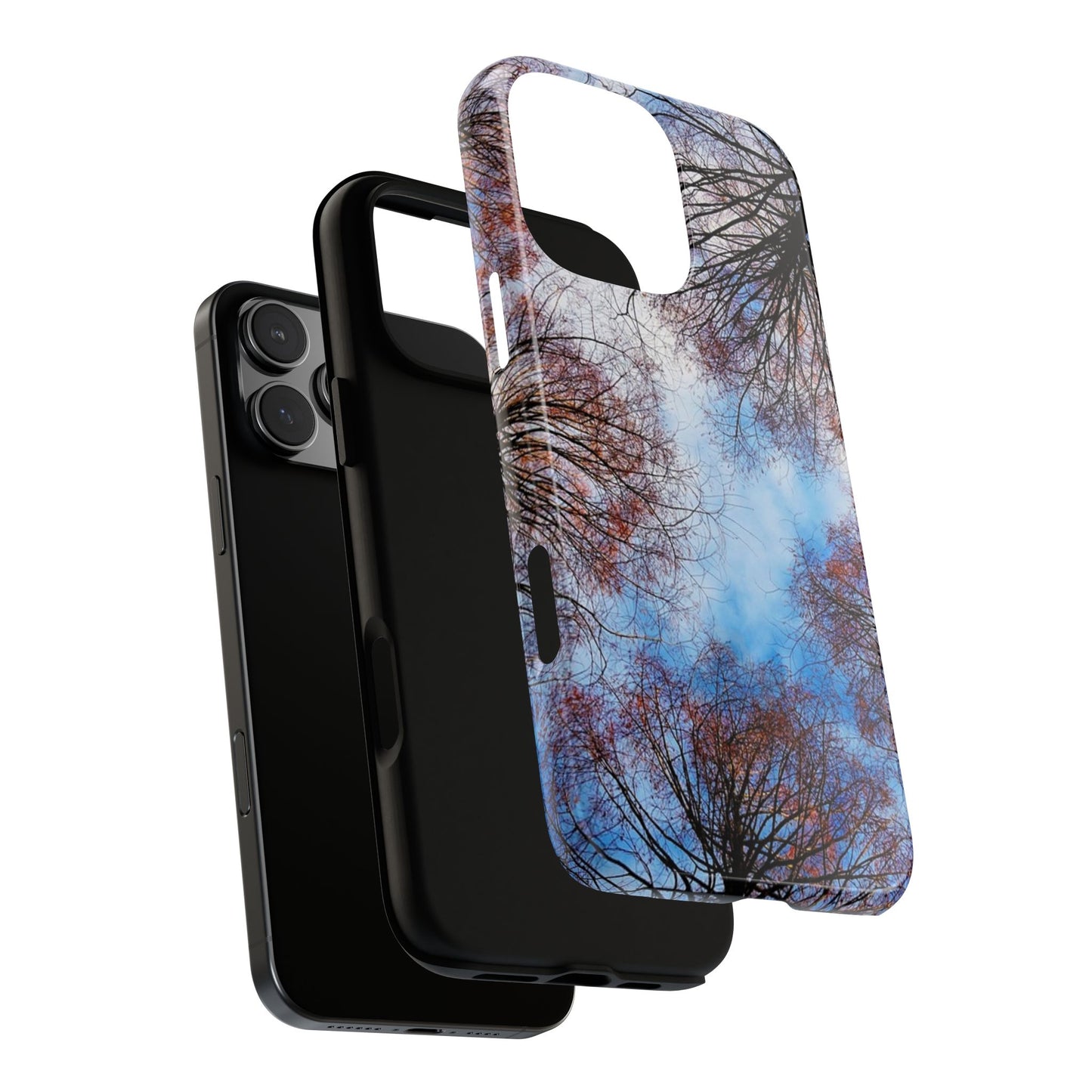 Skyward Trees Phone Case — Nature Forest Canopy Protective Tough Case