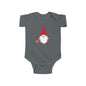 Christmas Gnome Baby Bodysuit - Holiday Infant One-Piece with Lantern & Hearts