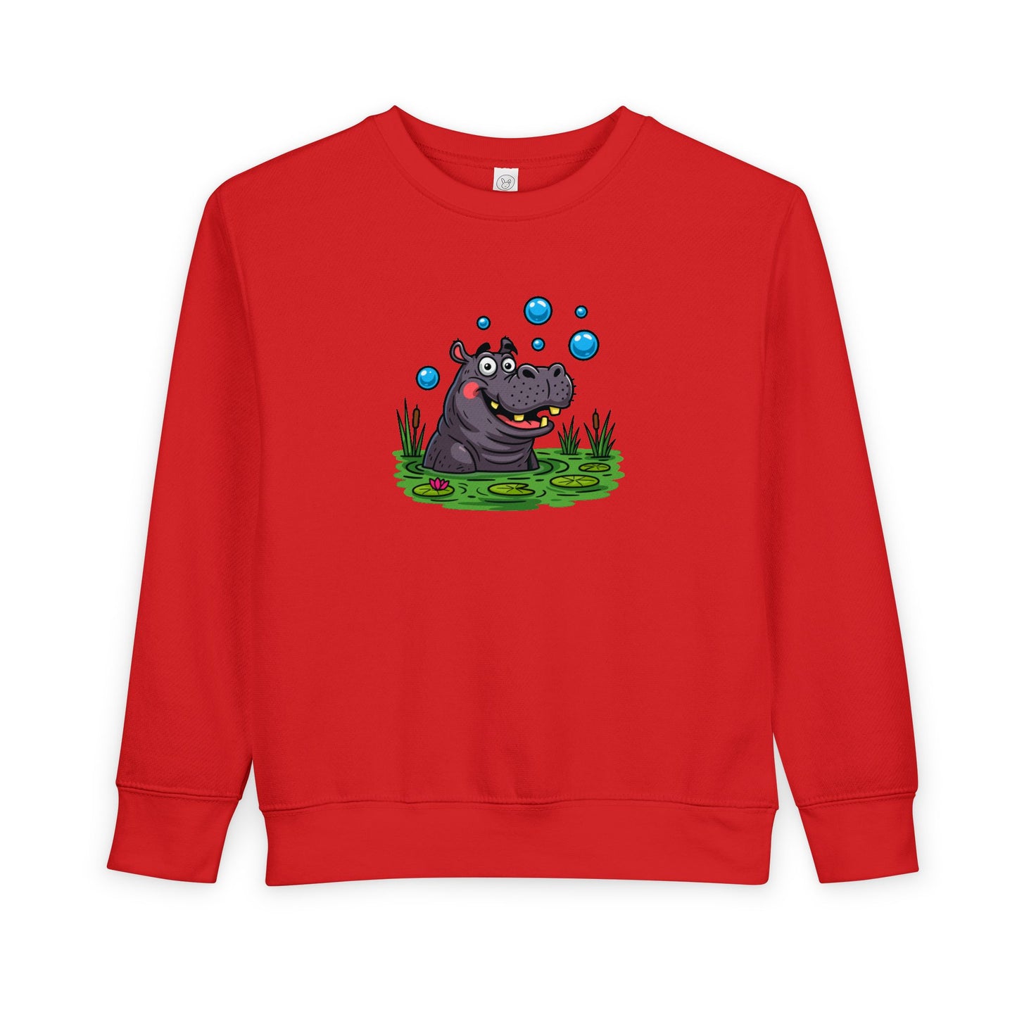 Toddler Hippo Sweatshirt, Cute Animal Apparel, Kids' Gift Idea, Birthday Present, Playful Toddler Clothes, Animal Lover Sweatshirt