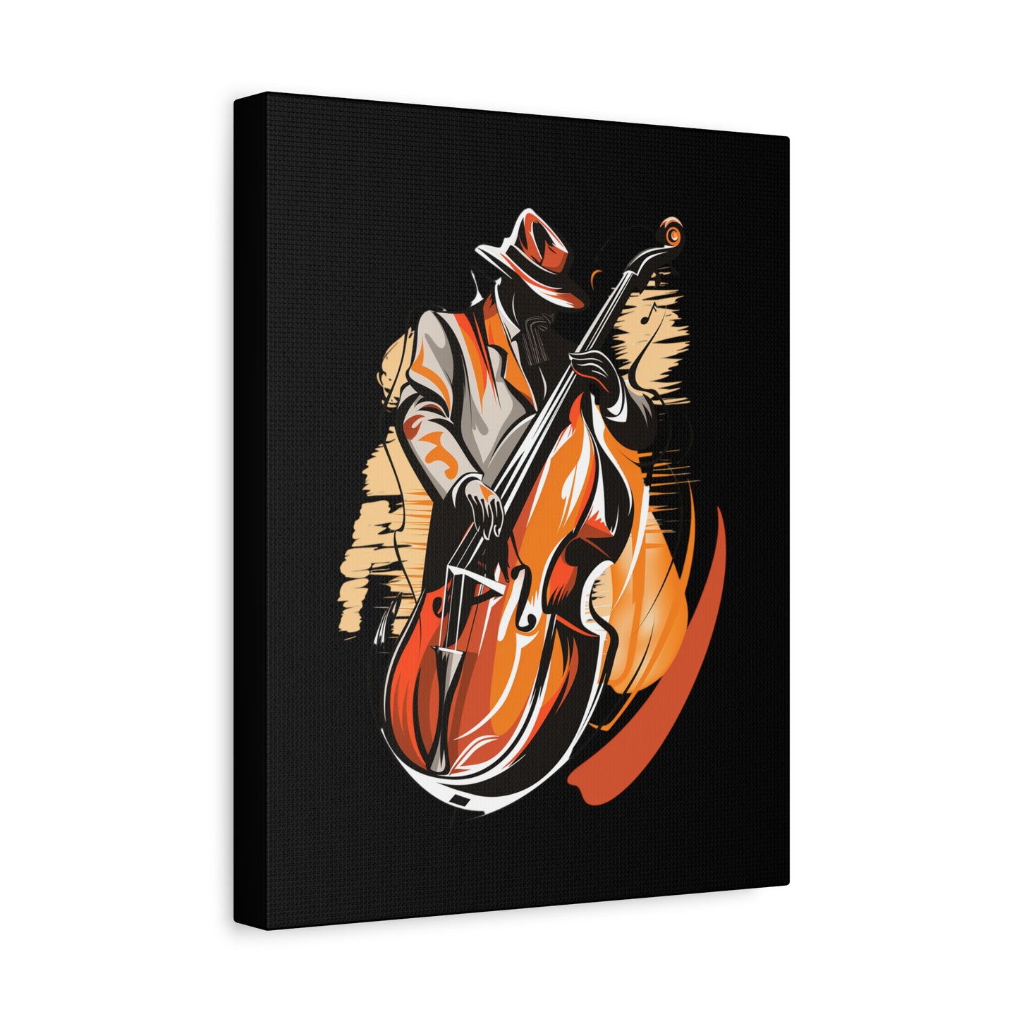Matte Canvas, Stretched, 1.25" - Bass Player