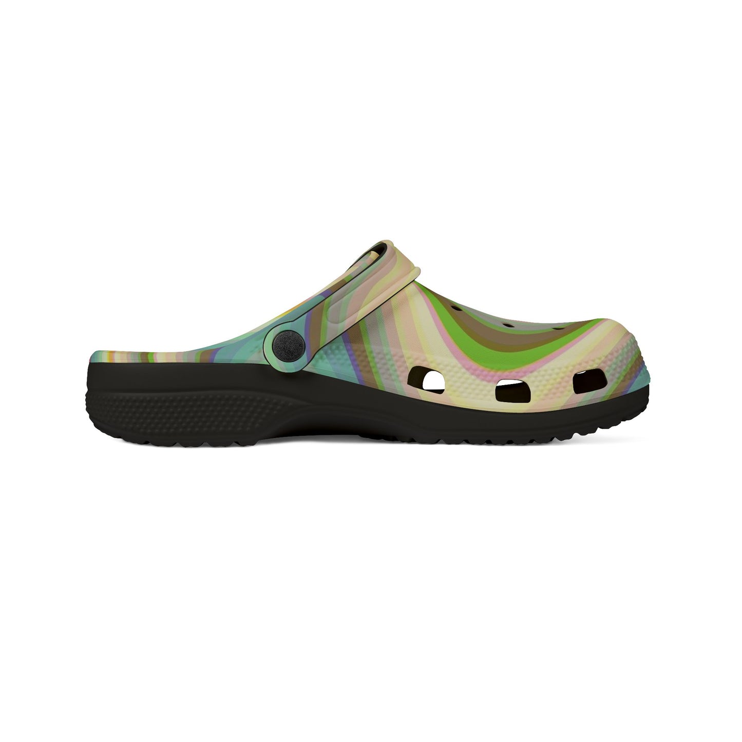 Retro Swirl Clogs — Colorful EVA Foam Comfort Shoes