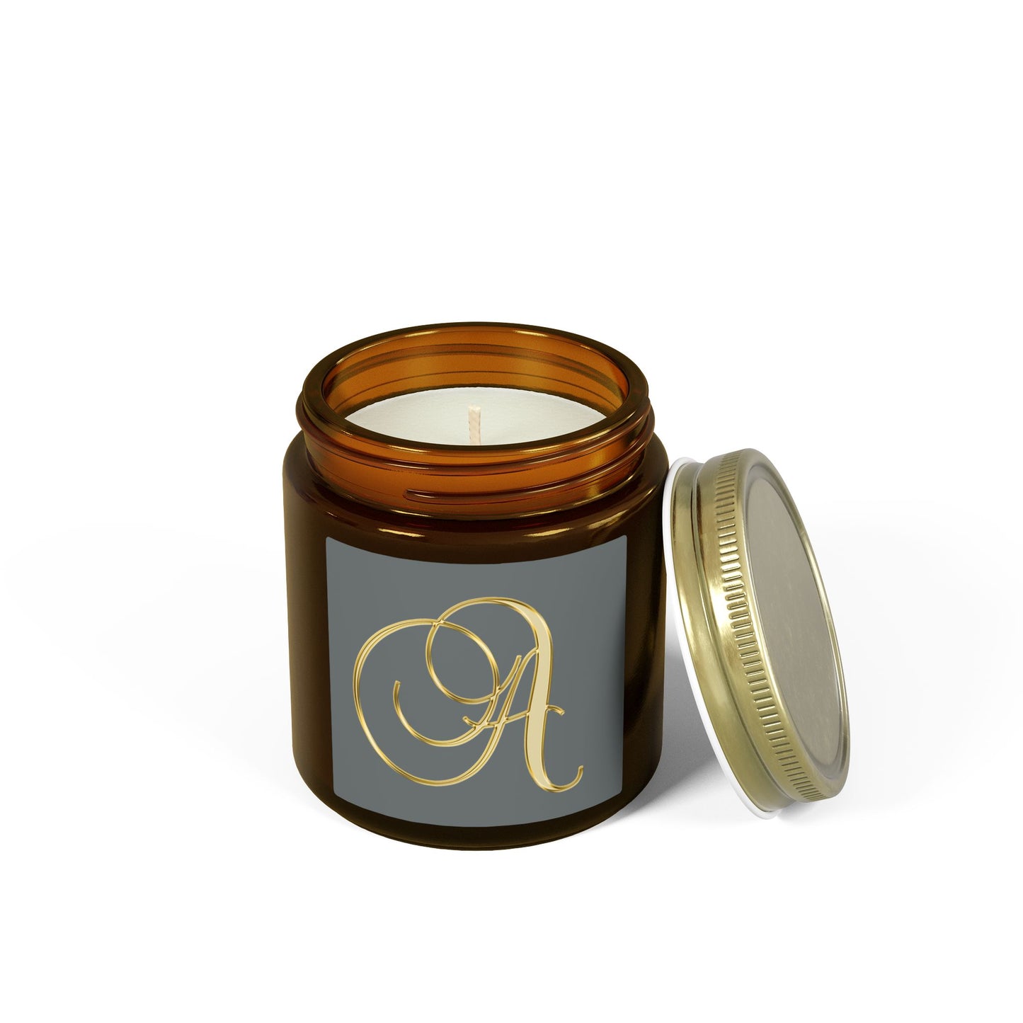 Monogram 'A' Coconut Apricot Scented Candle (4oz/9oz)
