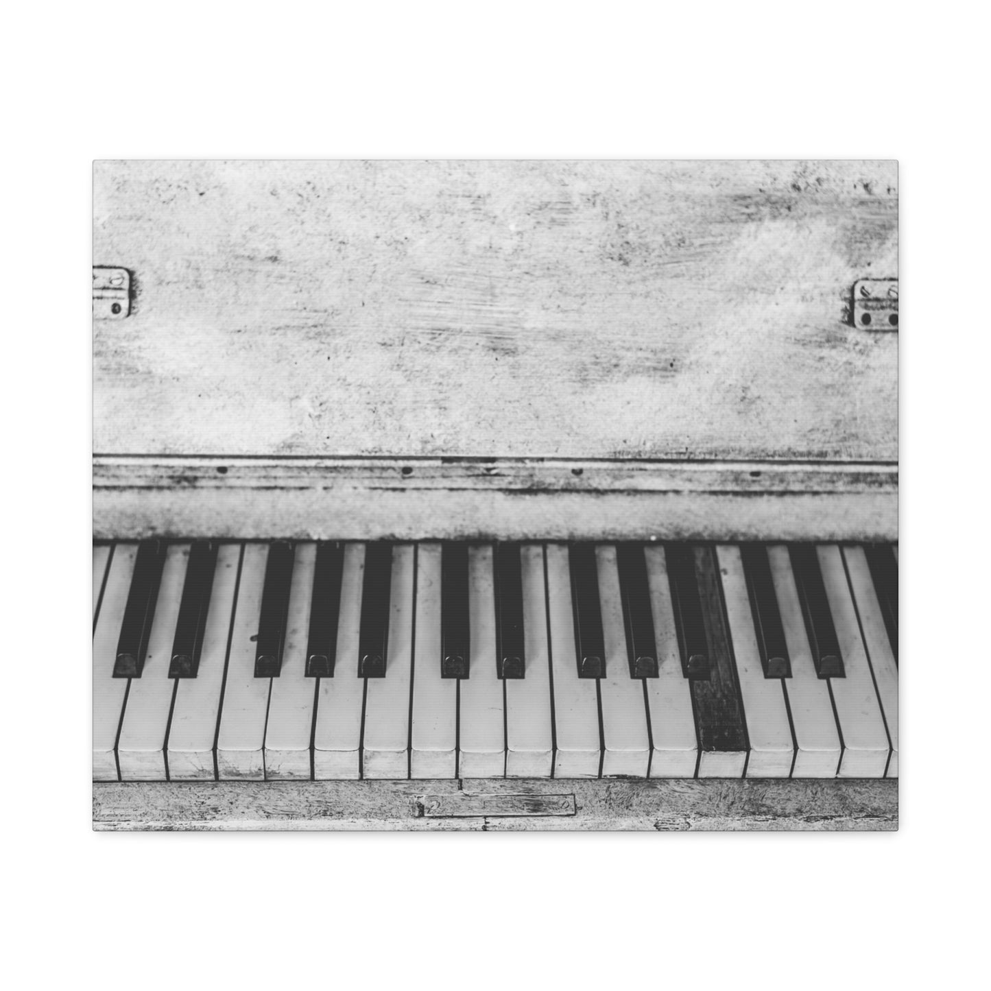 Vintage Piano Keys Matte Canvas Print