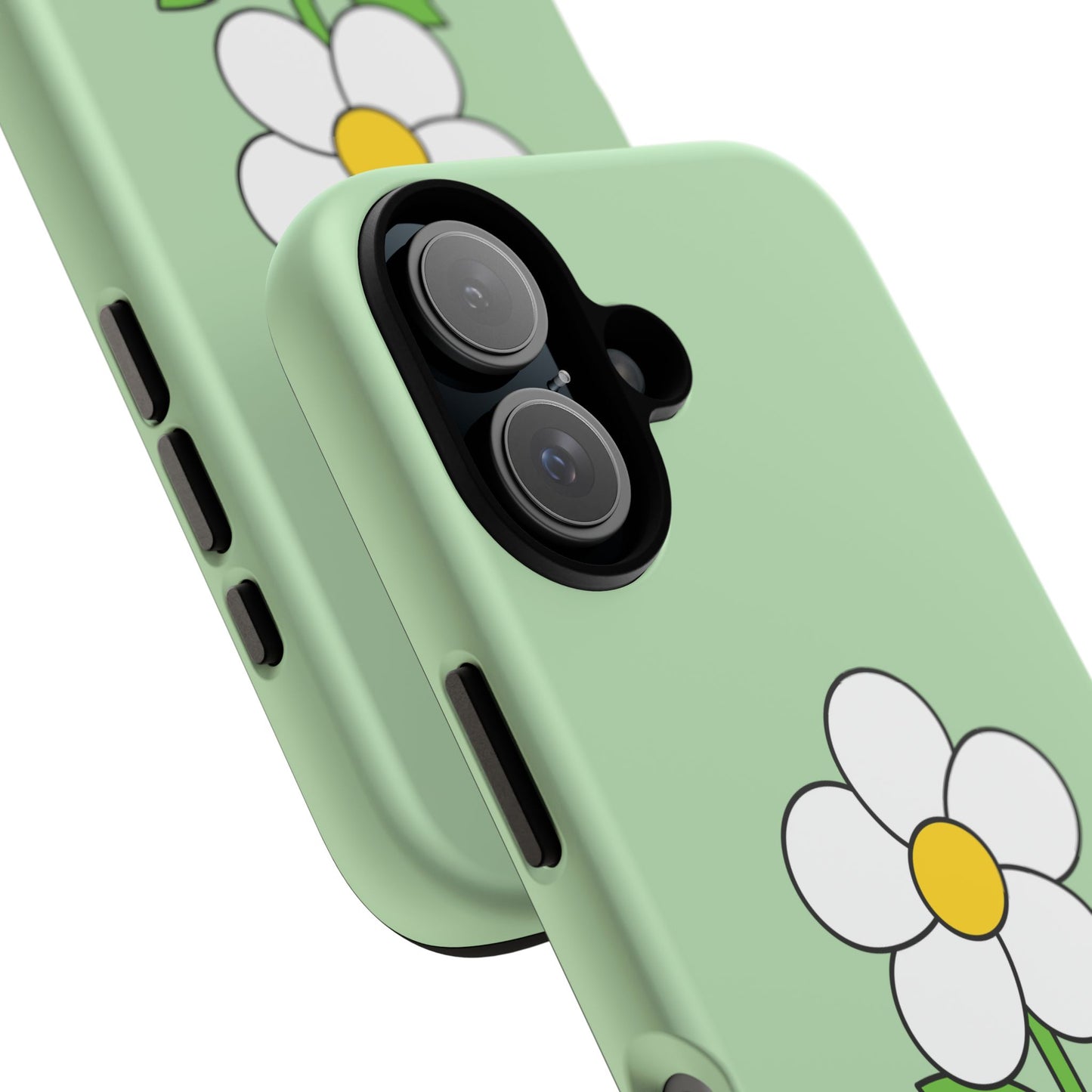 Floral Phone Case - Tough Cases for Nature Lovers, Cute Green Flower Design, iPhone Cover, Gift for Her, Spring Accessories