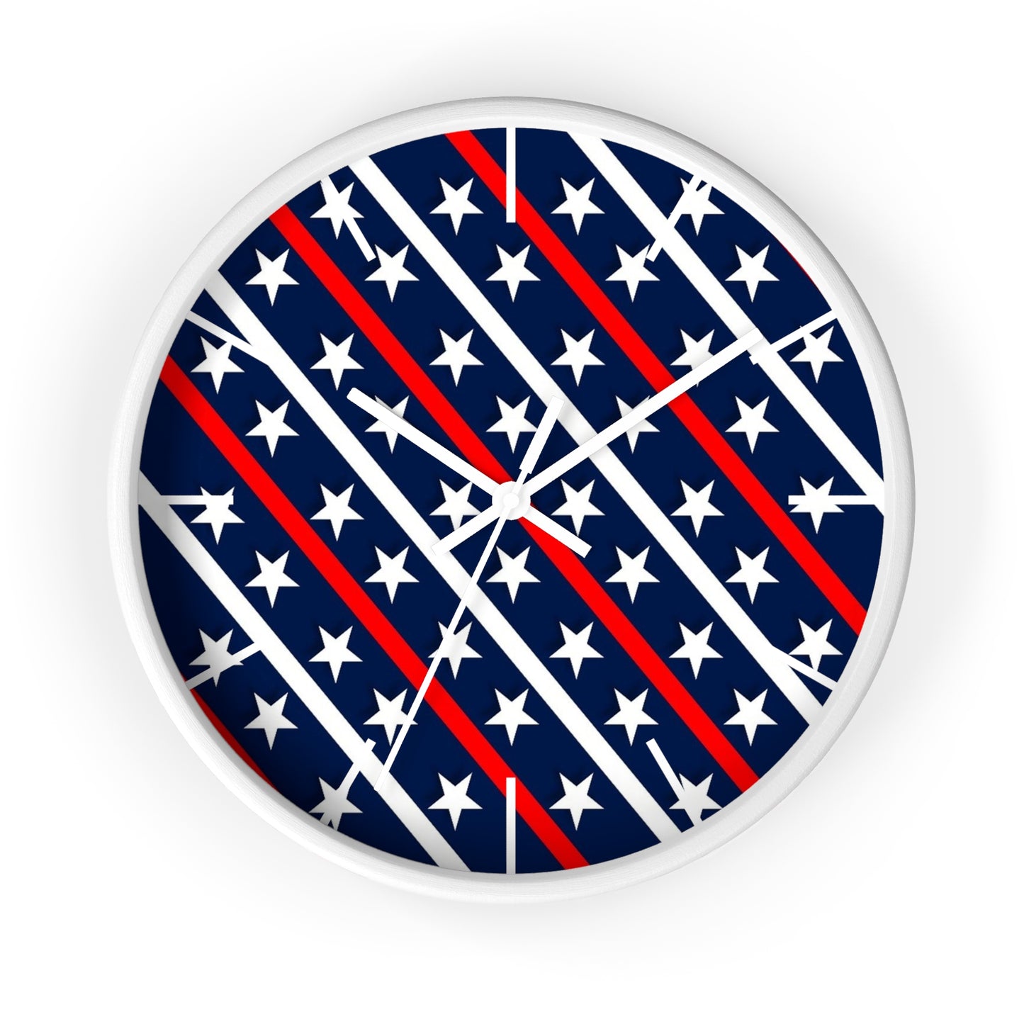 Wall Clock Red white and blue