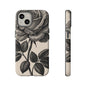 Black Rose Phone Case, Tough Cases with Floral Design, Elegant Tech Accessory, Gift for Flower Lovers, Stylish Protection