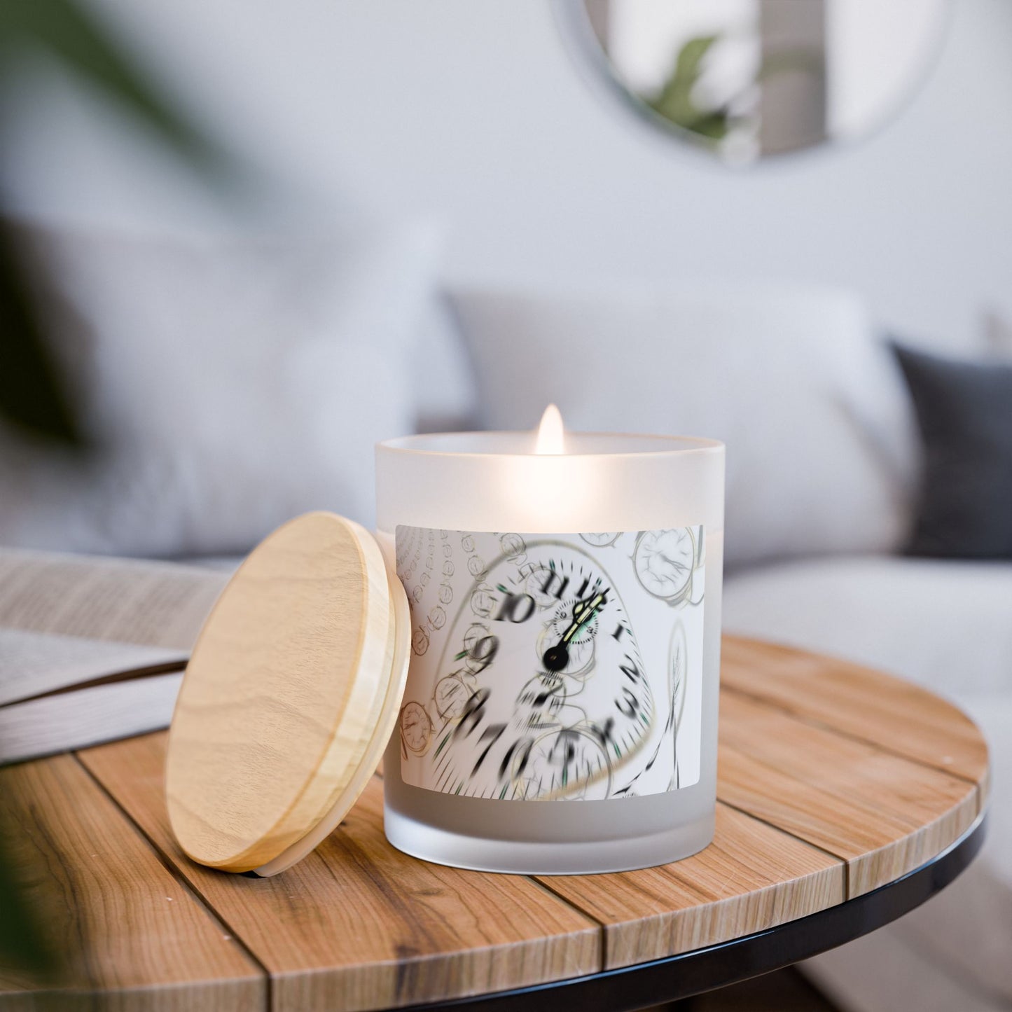 Whimsical Frosted Glass Candle | Aromatherapy Decor, Relaxation Gift, Home Fragrance, Zen Atmosphere, Gift for Her