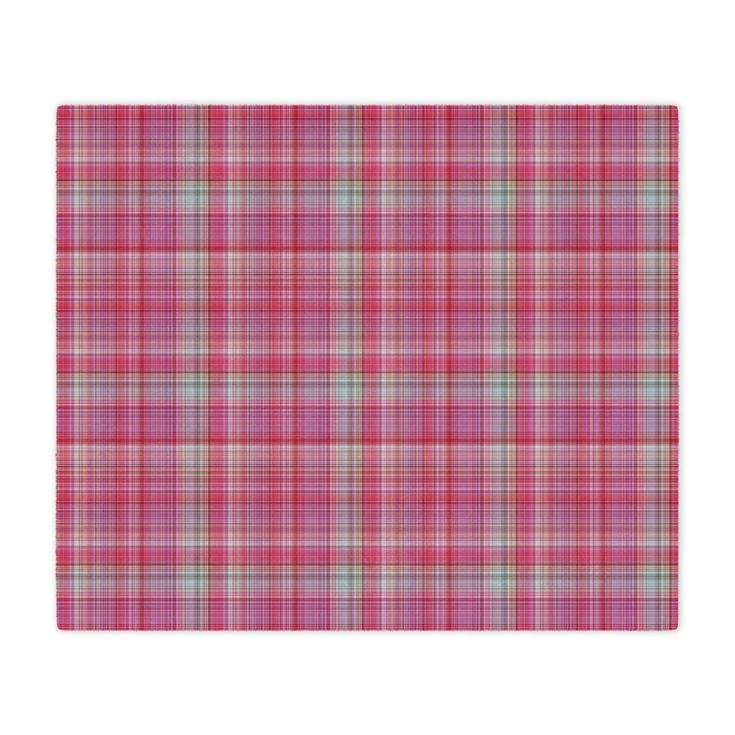 Pink Plaid Minky Blanket - Soft Cozy Throw for Home & Nursery