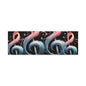 Musical Treble Clef Canvas Wall Art — Pastel Ribbon Notes on Black