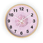 Pink Floral Wall Clock — Romantic Rose Decorative Clock for Bedroom, Nursery, or Gift